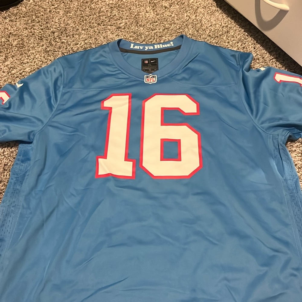 Vintage Tennessee Titans Baby Blue Oilers Jersey XL